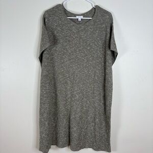 J. Jill Pure Cotton Blend Sweater Dress Green Size Large
